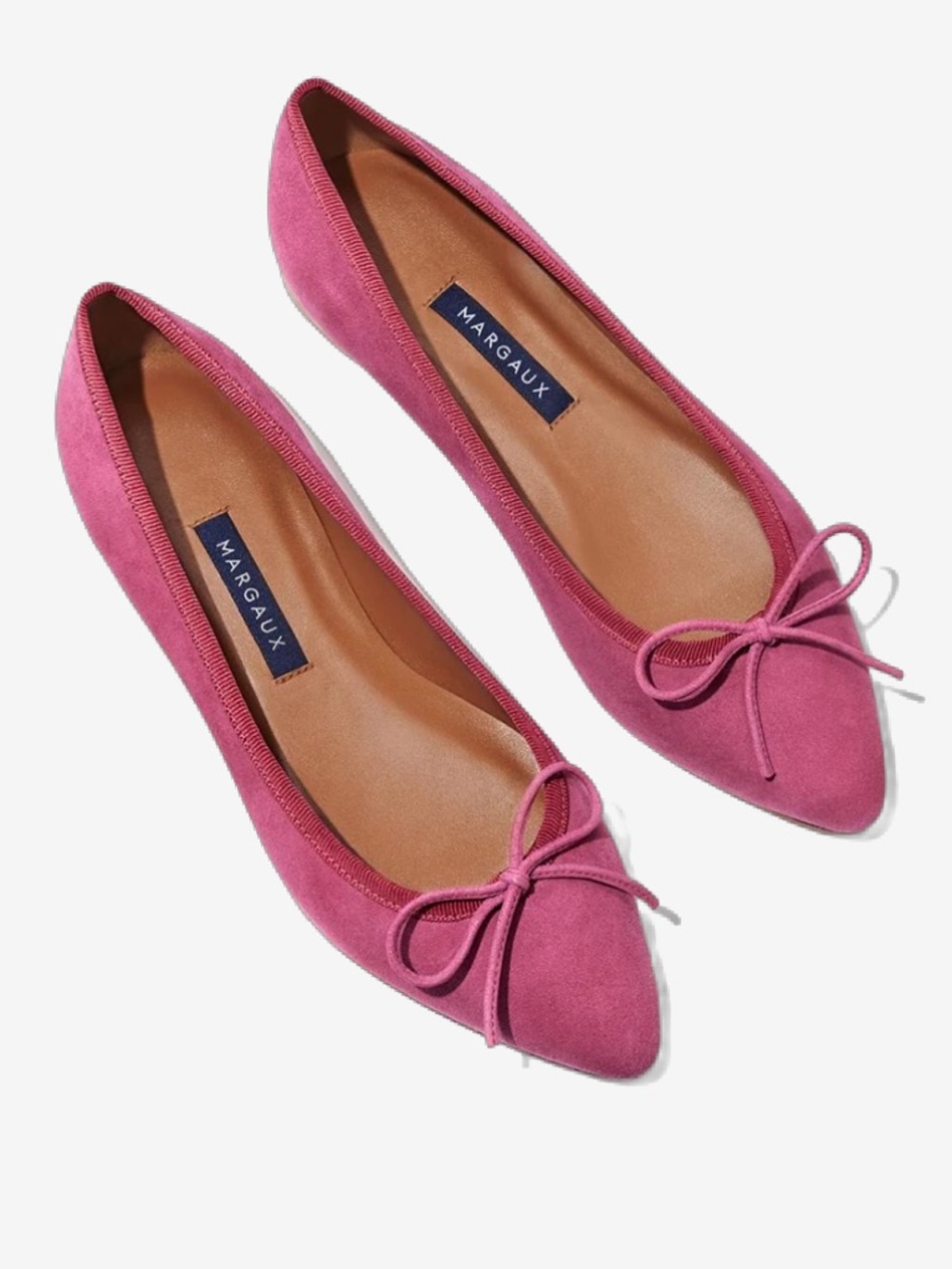 Margaux the Pointe pink suede ballet flat